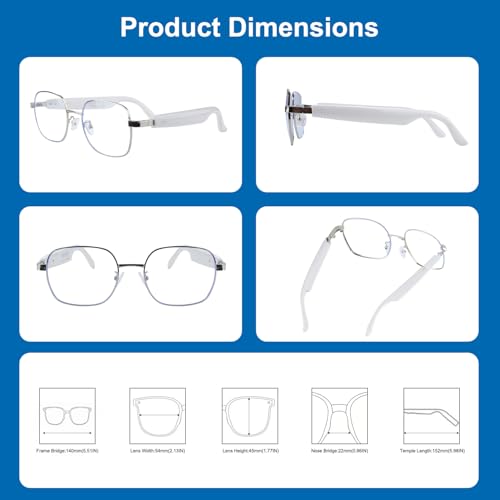 Image of Al Smart Glasses for Women- Bluetooth Translation Glasses with 164 Languages, Color-Change Lens, Music & Call, IP54 Waterproof, Free App, Audio AI Translator Glasses for Meeting Cycling Travel Gaming