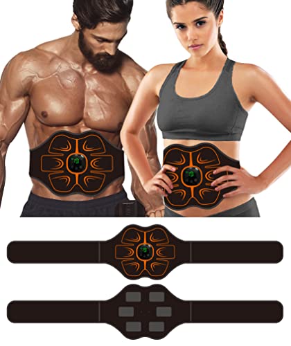 EMS Ceinture Abdominale,Entraînement Abdominal,Pas Besoin de Feuilles de Gel USB Charge,12 Modes, 20 Niveaux d'intensité,Femme Homme Entraînement pour...