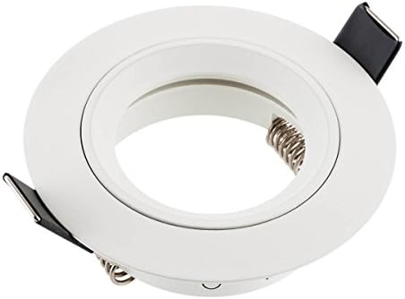 SEBSON 12x Downlight incl. GU10 lamp Holder - Mounting Hole ø65mm, White matt, LED/ Halogen, recessed Ceiling Light, mounting Frame Aluminium