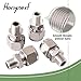 Horiznext Stainless Steel 304 Compression Fitting to connect 3/8 inch OD tube x 3/8 NPT Male thread Coupler, for brass copper stainless steel tubing