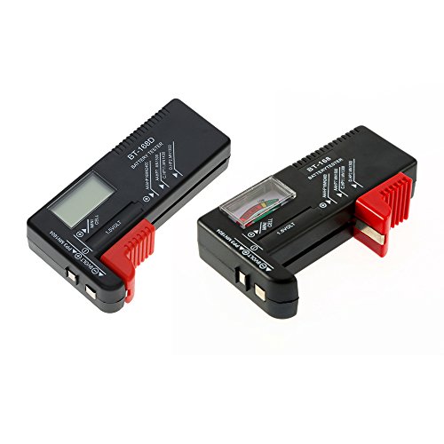 Moniss Novo verificador de voltagem de pilha de botão universal AA/AAA/C/D/9V/1,5V