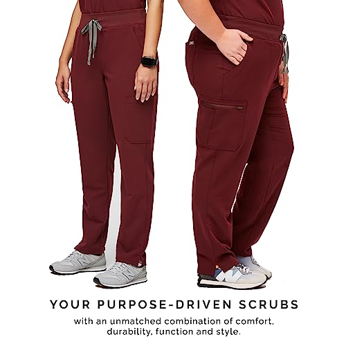 Image of FIGS YOLA High Waisted Skinny Scrub Pants for Women - 11 Pockets, 4-Way Stretch, Yoga Waistband