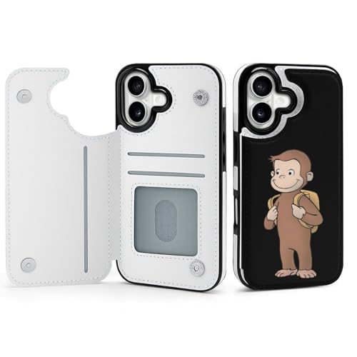 手帳型 おさるのジョージ (12) 対応 iPhone 17 ケース カード収納 スマホケース 財布型 携帯ケース 軽量 全面保護 スタンド機能 おしゃれ お祝いギフト