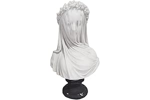 Veiled Maiden Bust Statue: Ethereal Home Decor