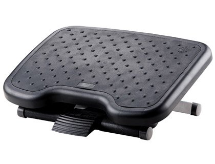 Reposapies ajustable q-connect premium con alfombrilla caucho