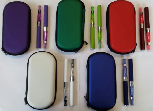 Ego CE4 - Conjunto de dois charutos eletrónicos de shisha com estojo (650 mAh/ 900 mAh /1100 mAh, inclui líquido E- Juice), cor preta