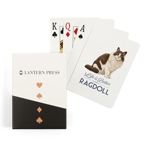 Lantern Press Baraja de 52 Cartas de Póker Ragdoll Cat