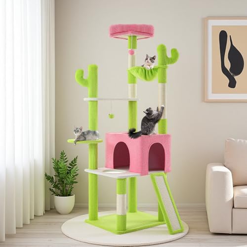 Centro de actividades para gatos de 68 in YITAHOME miniatura 1