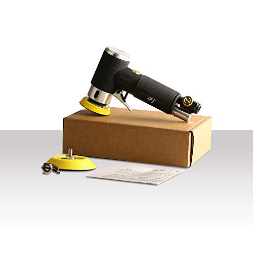 ZFE 1/2/3 Inch Random Orbital Air Sander, Mini Pneumatic Sander for Auto Body Work, High Speed Air Powered Polisher with 15 Polishing Buffing Pads,18 Sandpapers by ZFE - Image 7