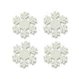 Demdaco Emebellish Your Story White Glittered Snowflake Magnets - Set of 4