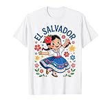 El Salvador Folk Art Girl Traditional Dress Design for Girls T-Shirt