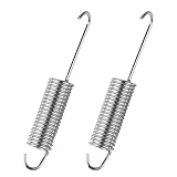 2 Pack 4-1/2 Inch Recliner Spring Stainless Steel Tension Spring Heavy Duty Rust-Resistant Spring Replacement for Recliner Mechanism Sofa Bed Folding Beds Trampolines RV Furniture Long Neck Hook