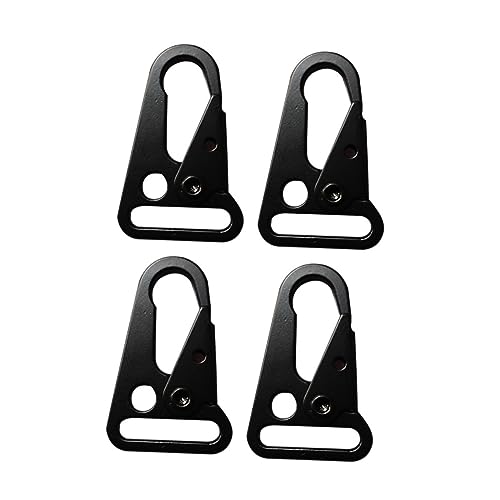 TEMPNAP 4pc Zinc Alloy Climbing Carabiner Screw Lock Outdoor Equipment Tool Key Buckle for Hiking Camping