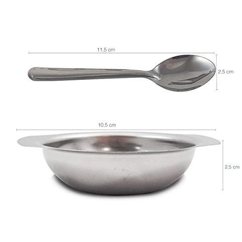 Conjunto de Sobremesa Inox com Colher kit com 12 Peças