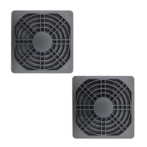 iYueMps Filtro de polvo para ventilador de PC, 2 piezas de filtro de polvo de 40 mm con cubierta de ventilador - Negro