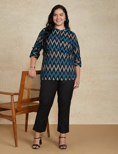 Image of Amazon Brand - Myx Women Cotton Rich Slim Pants (Available in Plus Sizes)