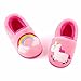 ESTAMICO Girls Plush Warm Slippers Cute Animal Kids Winter Indoor Outdoor House Shoes, Pink 9-10 Toddler