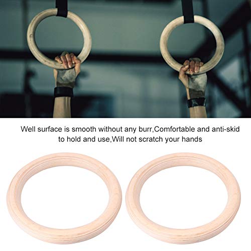 OhhGo 2Pcs Houten Gymnastiek Ringen Fitness Oefening Ringen Met Verstelbare Bandjes Voor Thuis Train Workout - Image 8