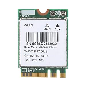 Ouitble Killer Wireless AC 1535 Dual Band 867Mbps High Speed Bluetooth 4.1 NGFF M.2 Network Card for Gaming Laptops and Ultrabooks