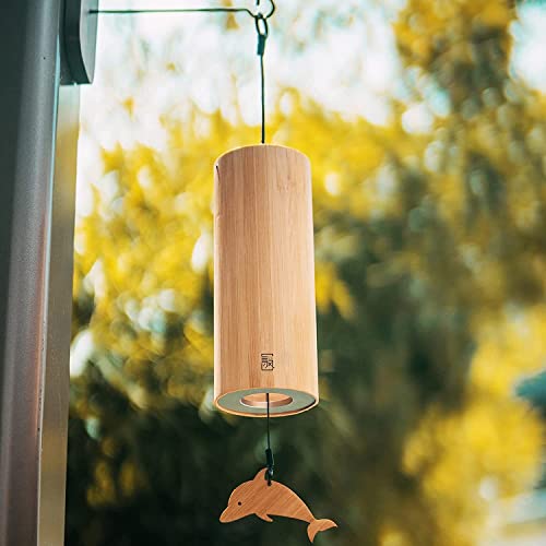 Sinos de Vento de Bambu Chord Wind Chimes Hand-Cranked Wind Chimes Classic Home Decoration Bom prese
