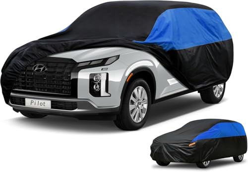 Image of Car Cover Custom Fit Pilot Waterproof All Weather, Lightweight Full Exterior Cover for Automobiles Outdoor Sun UV Rain Dust Snow Wind Protection.