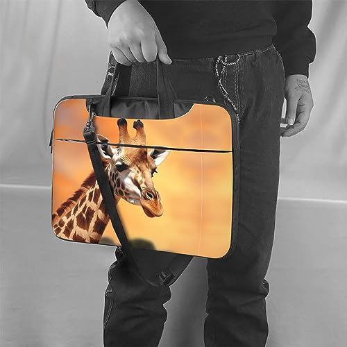 Sac pour ordinateur portable à imprimé girafe spacieux pour ranger vos accessoires