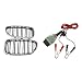 Zderzaki 1 Para Silver + Czarny Dual FR Front Grille Hood Grill Hood Nose & 1 PCS Instrument diagnostyczny baterii samochodowej Automobilowy