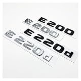 Nero Argento Lettere E200 E260 E300 E400 E400d ABS Badge Compatibile Bagagliaio di Un'auto Logo Adesivo(Glossy black,E450)