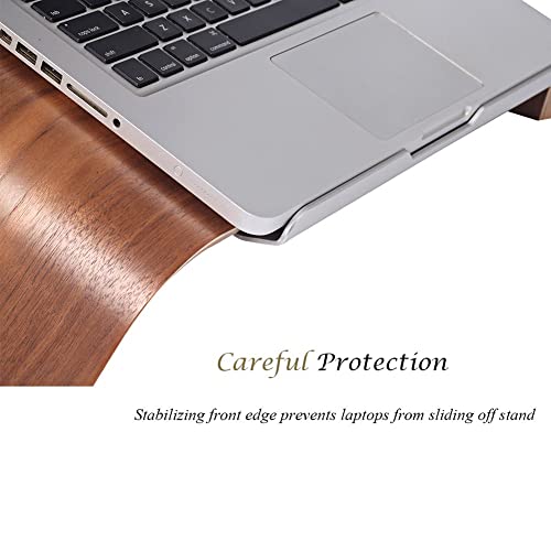 Samdi Wood Laptop Stand, Computer Tray Gradient Oblique Holder Desktop Bracket Dock For Apple Air Pro, Notebook, Retina 11 12 13 15 And Other Pc Notebook (Walnut) #TOP4