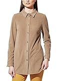 Walbusch Damen Kuschel Fleece Blusenjacke einfarbig Caramel 46 - Langarm