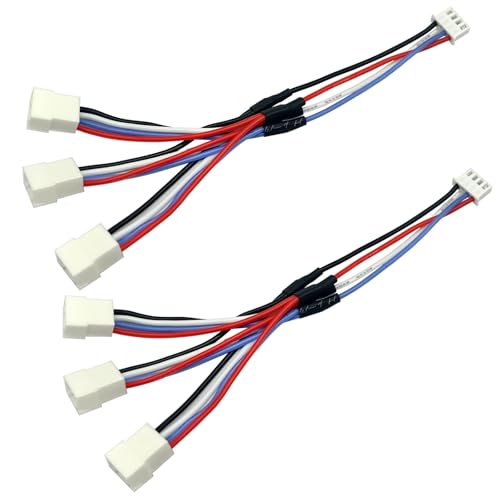 2pcs 3 in 1 Plug Adapter 11.1V 3S Lipo Battery Charging Parallel Line Cable for B3 Balance Charger RC Model Boat Car Airplane