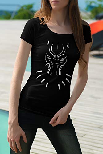 Camiseta Baby Look Pantera Negra feminino preto Tamanho:GG