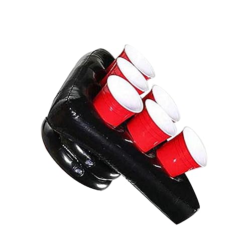 Generic 1pc PVC Inflatable Beer Game Hat Tray Triangular Air Blow Hat Tray for Boy Girl Adults Party Supplies Fun Game Prop for Birthdays Weddings Christmas Carnivals