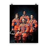 Artemis 2 Crew Portrait Poster Print- Wall Art for Home Decor Office Living Room Bedroom, No Frame, Range of Sizes