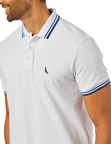 Camisa Polo Básica Friso Rajado, Reserva, Masculino, Branco, g