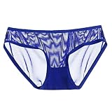 Hsternexy Lingerie sexy da donna, biancheria intima erotica, perizoma thong hipster, morbidi mutandine brasiliane, traspiranti, biancheria intima irritante in pizzo, B52 blu, L