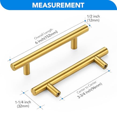 HOME EDIT Gold Cabinet Handles, Drawer Pulls, 3-3/4 Inch, 10 Pack by HOME EDIT - Used condition - Image 2