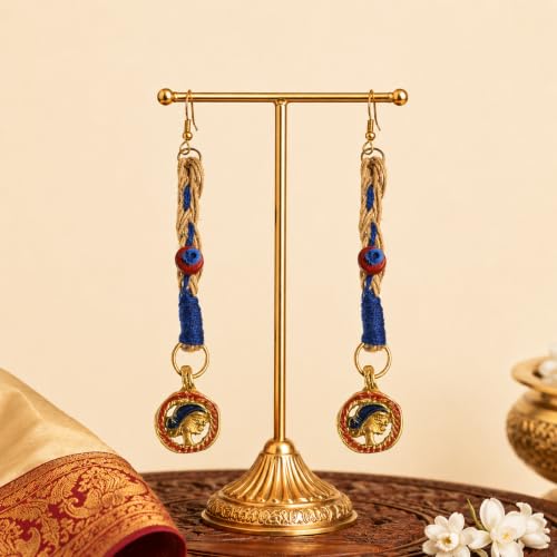 Image of Handcrafted Tribal & Dhokra Art Earrings Collection for Women - Royal Boho Statement Designs in Brass, Wooden, Beaded & Geometric Styles