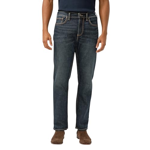 Silver Jeans Co. Men's Grayson Classic Fit Straight Leg Jeans, Dark Wash, 34W x 32L by Silver Jeans Co. - Used condition - US$62.51
