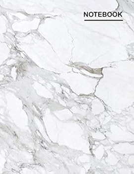 Notebook : Unruled/Unlined/Plain Notebook - (8. 5 X 11 Inches) Large - 110 Pages - White Marble