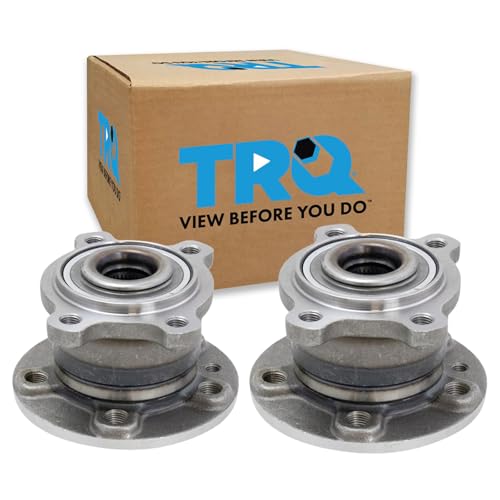 Image of TRQ Rear Driver and Passenger Side Wheel Bearing and Hub Assembly Set 2 Piece Compatible with 2010-2017 Volvo XC60 All Wheel Drive