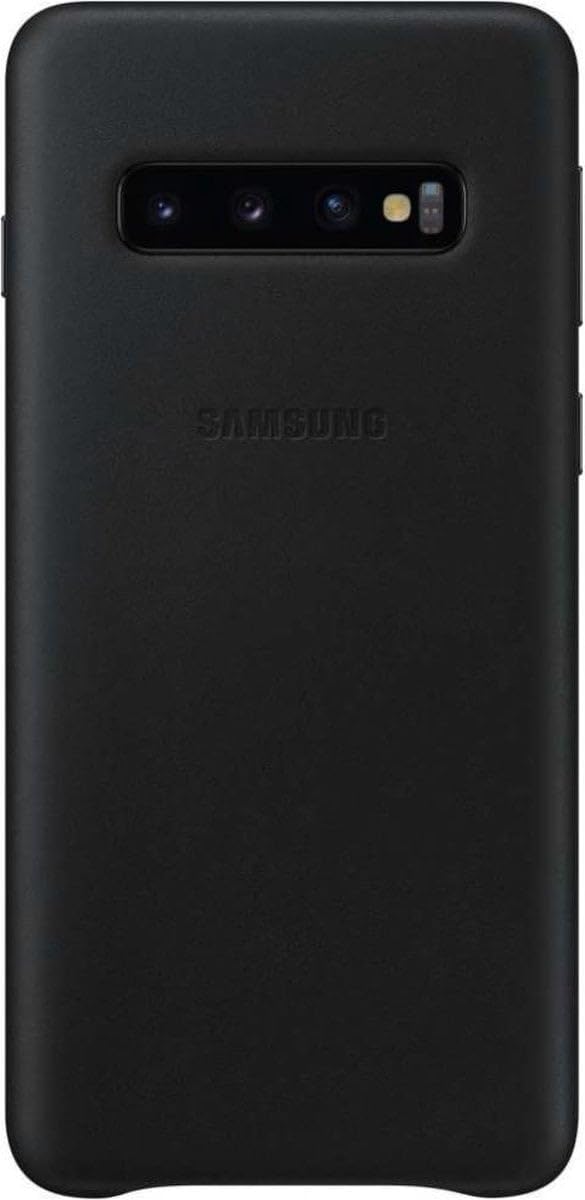 Samsung Protective Leather Case for Galaxy S10 - Hardwearing Genuine Leather Phone Case - Black, Wireless Charging Compatible