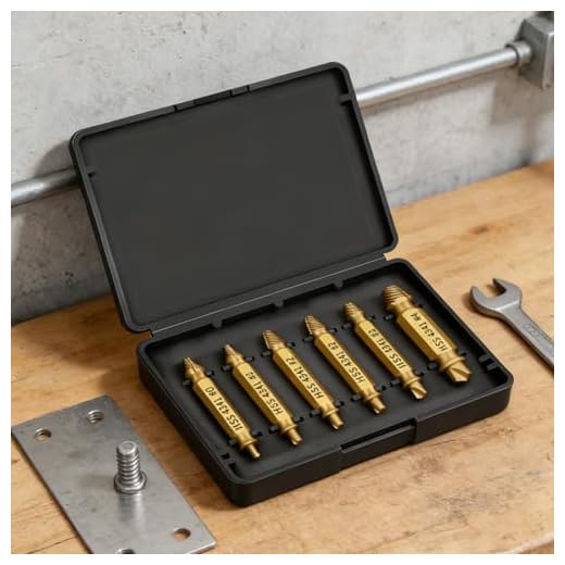 Damaged Screw Extractor Set, 6PCS HSS Drill Bit Kit for Removing Stripped, Broken, Frozen and Rusted Screws