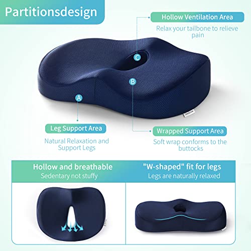 Back Cushions & Seat Cushions For Chair Car Seat Back Memory Foam Seat Cushion Back Chair Pillow Hemorrhoid Pillow Back&Butt Rest Pillow Back Cushion For Back Pain Seat Cushion For Tailbone Pain #TOP4
