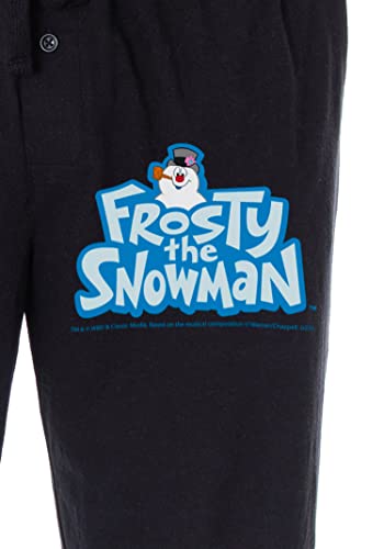 Frosty the Snowman Men's Christmas Holiday Cartoon Logo Loungewear Sleep Bottoms Pajama Pants3