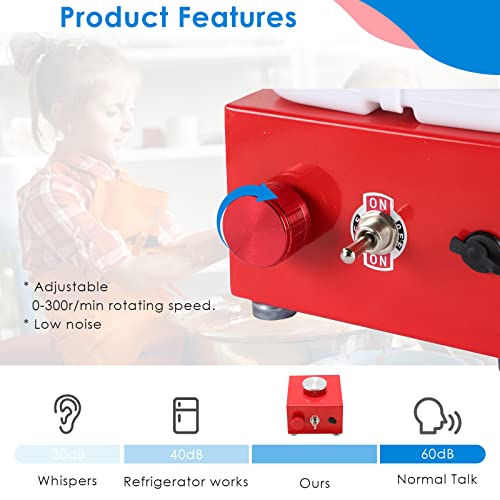 Maopiner Mini Pottery Wheel Machine, 4.5Cm, 6Cm, 10Cm Turntable Mini Pottery Machine Electric Pottery Wheel Diy Clay Tool With Tray For Ceramic Work Ceramics Clay Art Craft (Red) #TOP3