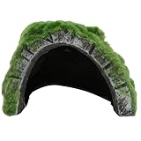 Hohopeti Adorno de Resina Musgo para Tortugas y Reptiles Cueva Natural para Acuario Plataforma y Escondite Decoración Resistente para Peces y Camarones