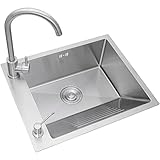 lavabo lavanderia ceramica ✨▶Material de acero inoxidable 304◀ Fabricado en acero inoxidable 304 de alta calidad para una mayor resistencia y durabilidad, resistencia al óxido y a las abolladuras. Hecho a mano con un proceso de cepillado, es muy fácil de limpiar y duradero.