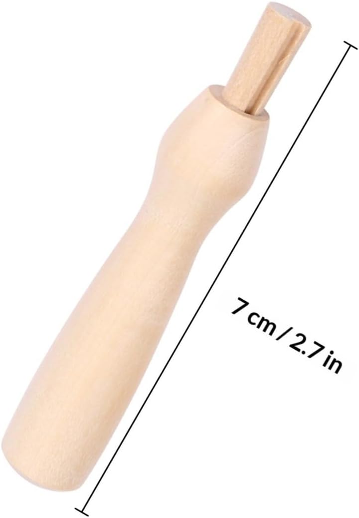 WOFASHPURET 5pcs Wooden Handle Felting Needle Set for DIY Wool Felt Craft Projects, Easy to Install and Comfortable to Touch Solid Wood Tool Handles for Needle Craft Use