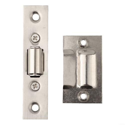 Rouleau de positionnement invisible en acier inoxydable robuste pour portes de chambre en bois lisse et silencieux avec structure perlée en acier brossé résistant à la rouille